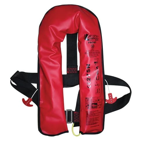 LIFE JACKET INFLATABLE F/ADULT, W/LIGHT&WHISTLE MED APPROVED