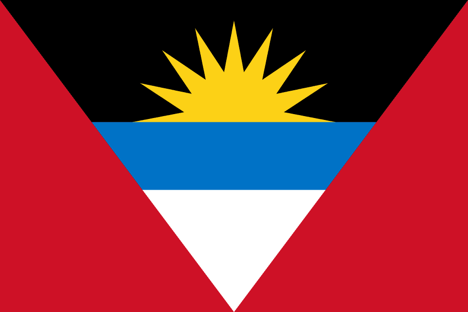 FLAG NATIONAL 4'X 6' BUNTING, ANTIGUA AND BARBUDA