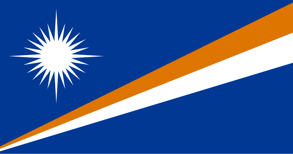 FLAG NATIONAL 4'X 6' BUNTING, MARSHALL ISLANDS