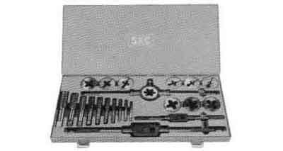 SCREW PLATE SET METRIC COARSE, #OK100 M6 TO M30 28PCS/SET