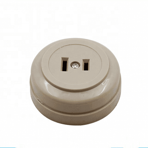 PLUG & RECEPTACLE 2-FLAT PIN, NON-WATERTIGHT PHENOL RESIN