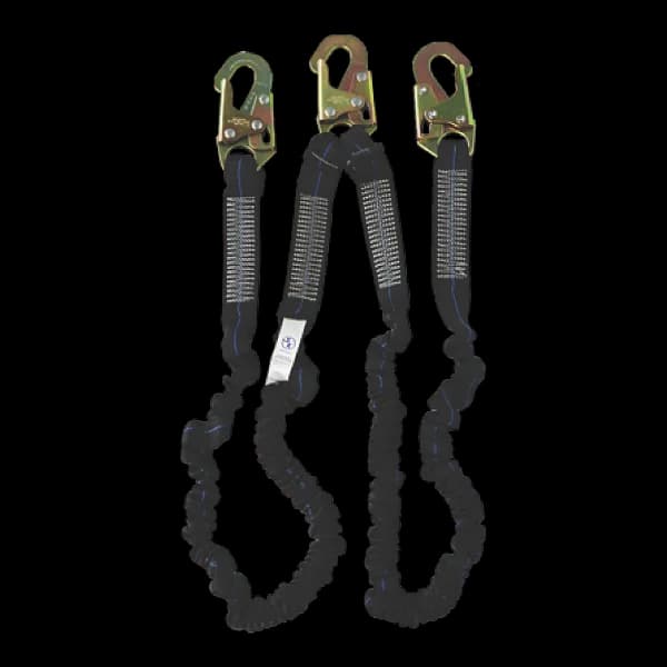4.5-6’ Dual-Leg Internal Shock Absorbing Elastic Lanyard