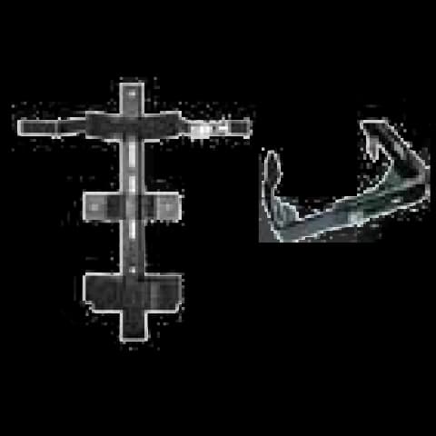Adjustable โ galvanized bracket with inner plastic protection