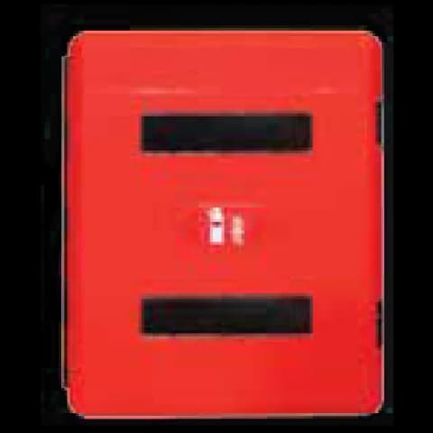 Double plastic box for 2 pcs of fire extinguishers