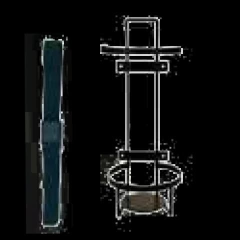 Metallic bracket with internal lining and stainless steel screws